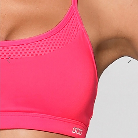 LORNA JANE Small Funky Pink Sports Bra Crop Top - Cross-over Straps - Picture 15 of 16